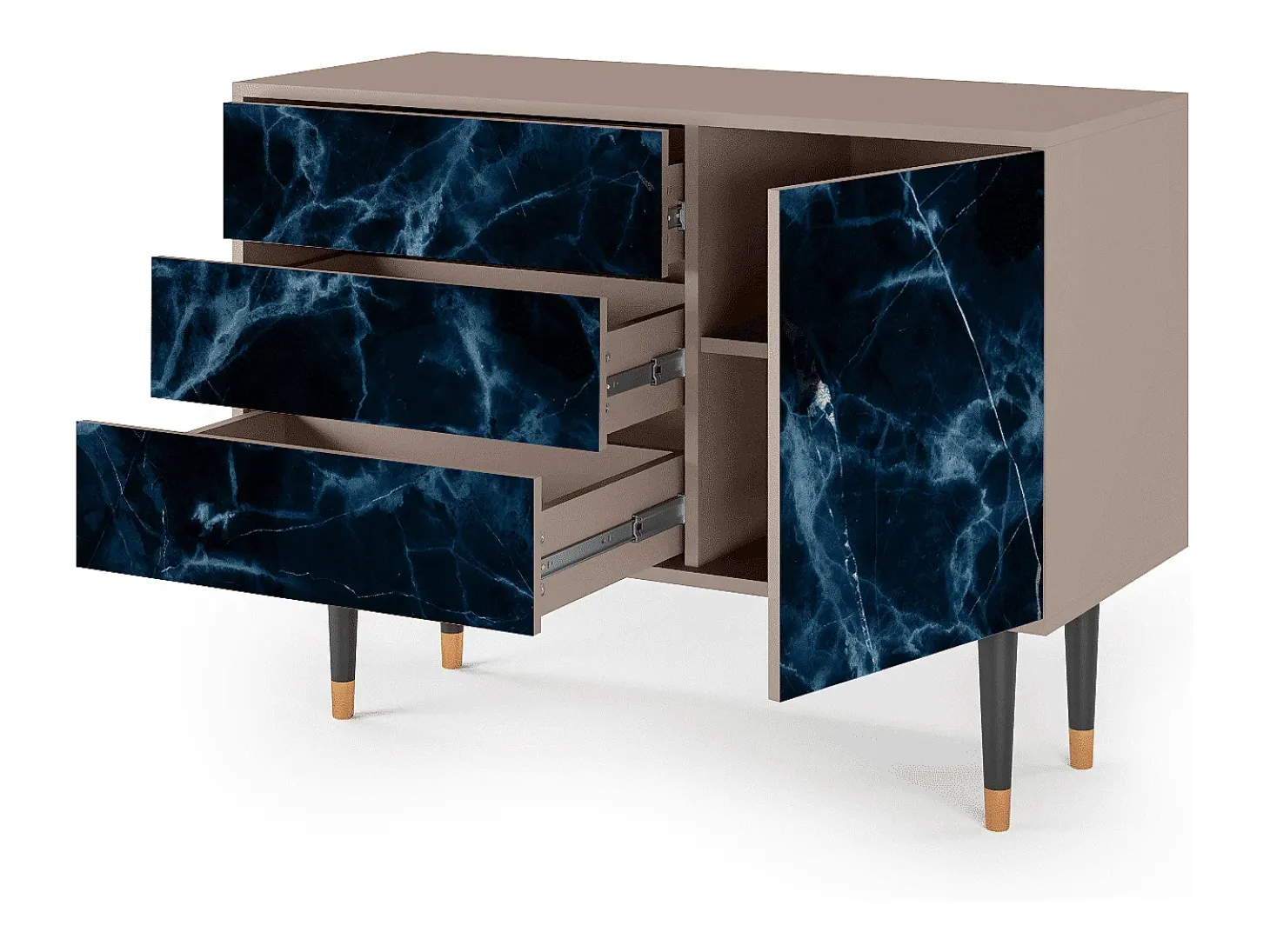 Aparador - 115х84х41 cm - S3 - Deep Ocean, Latte