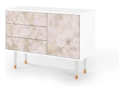 Aparador - 115х84х41 cm - S3 - Dirty Roses, Blanco