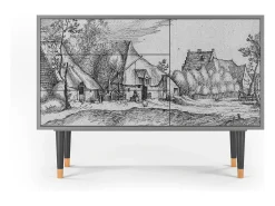 Aparador - 115х84х41 cm - S3 - Farms in a Village, Gris