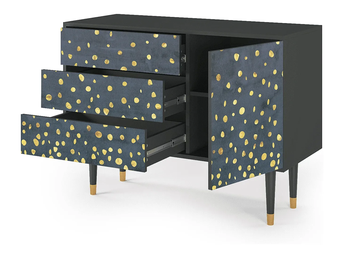Aparador - 115х84х41 cm - S3 - Foggy Lights, Antracita
