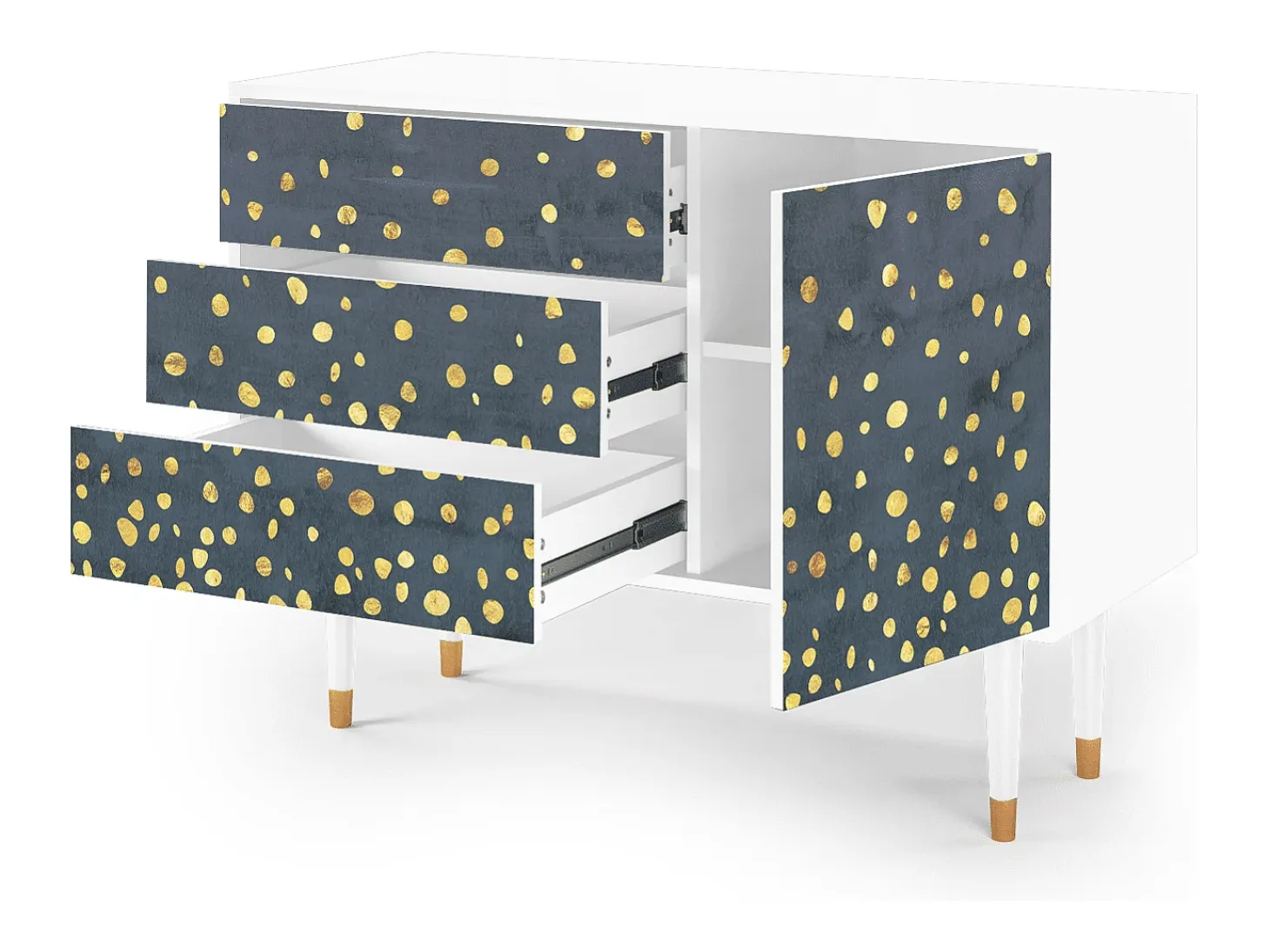 Aparador - 115х84х41 cm - S3 - Foggy Lights, Blanco