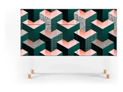 Aparador - 115х84х41 cm - S3 - Geometric Madness, Blanco