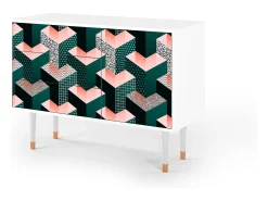 Aparador - 115х84х41 cm - S3 - Geometric Madness, Blanco
