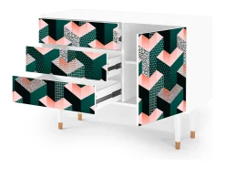 Aparador - 115х84х41 cm - S3 - Geometric Madness, Blanco