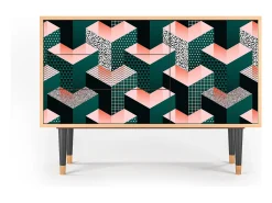 Aparador - 115х84х41 cm - S3 - Geometric Madness, Nogal