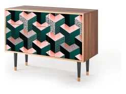 Aparador - 115х84х41 cm - S3 - Geometric Madness, Nogal