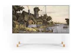 Aparador - 115х84х41 cm - S3 - Glass and Checkerboard, Blanco