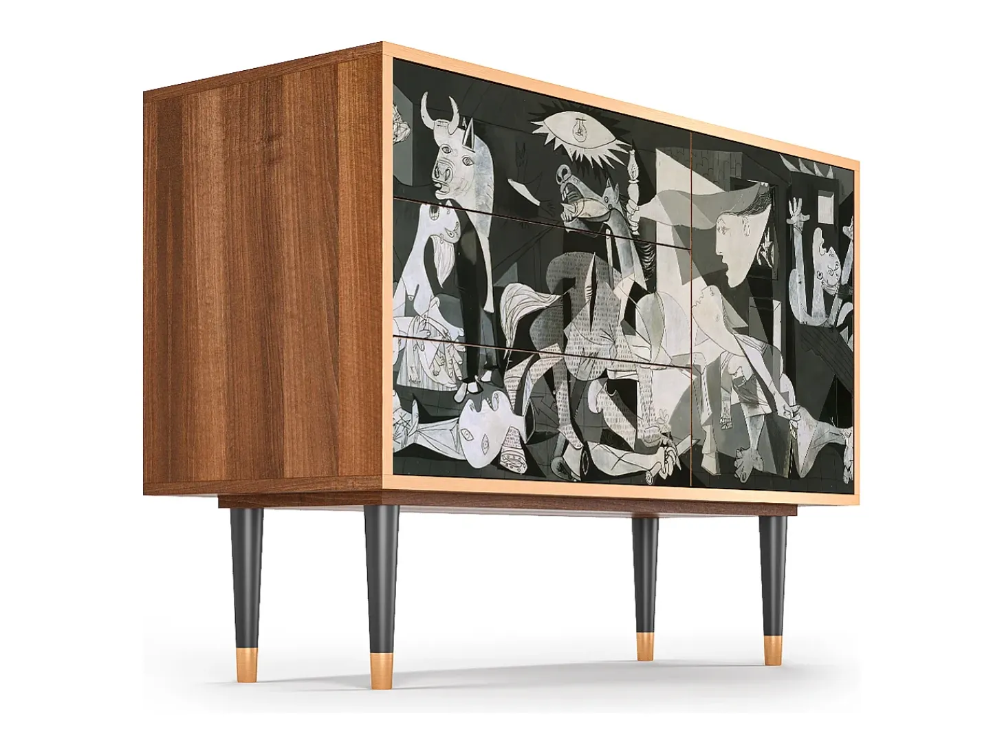 Aparador - 115х84х41 cm - S3 - Guernica by Picasso, Nogal