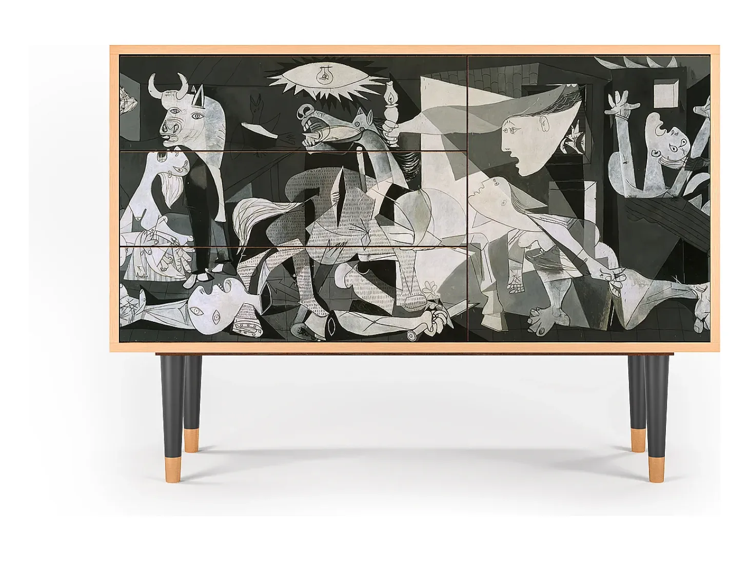 Aparador - 115х84х41 cm - S3 - Guernica by Picasso, Nogal