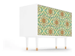 Aparador - 115х84х41 cm - S3 - Hindu Daisy, Blanco