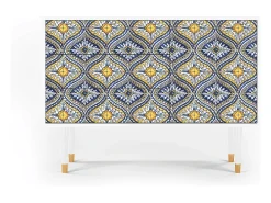 Aparador - 115х84х41 cm - S3 - Illusory Pattern, Blanco