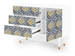 Aparador - 115х84х41 cm - S3 - Illusory Pattern, Blanco