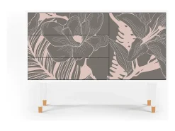 Aparador - 115х84х41 cm - S3 - Issabelline Flower, Blanco