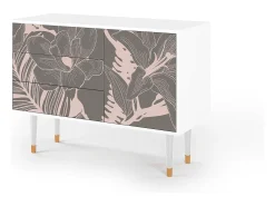 Aparador - 115х84х41 cm - S3 - Issabelline Flower, Blanco