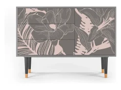 Aparador - 115х84х41 cm - S3 - Issabelline Flower, Gris