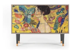 Aparador - 115х84х41 cm - S3 - Lady with Fan by Klimt, Latte