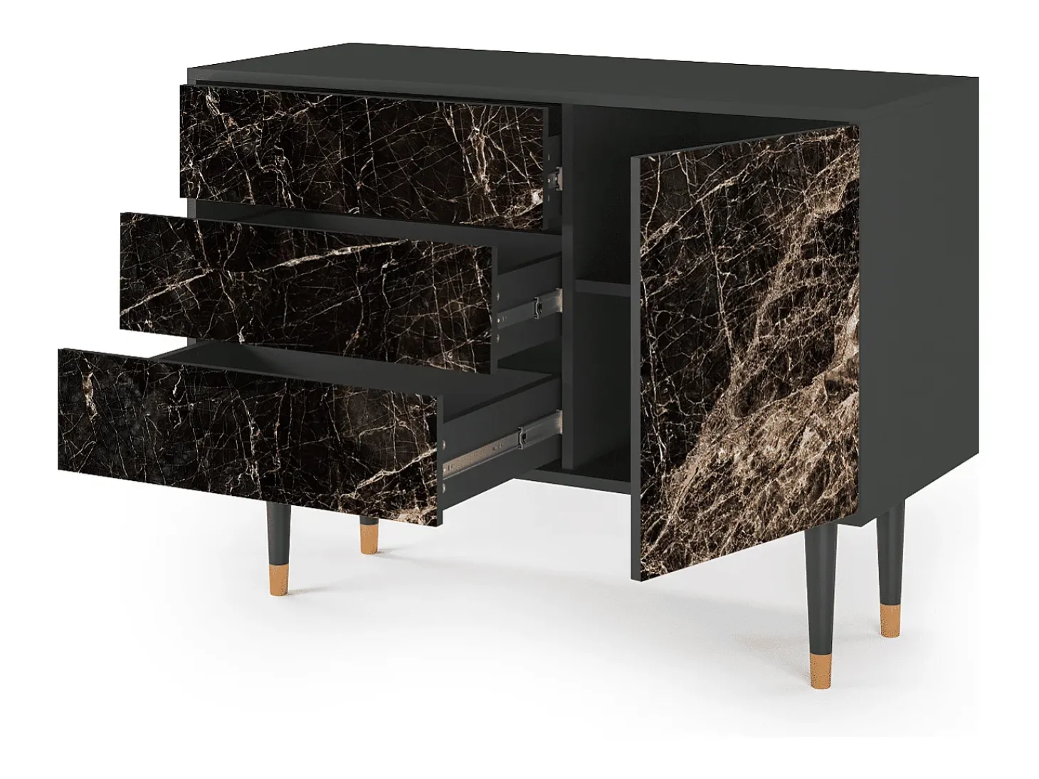 Aparador - 115х84х41 cm - S3 - Night Abyss, Antracita