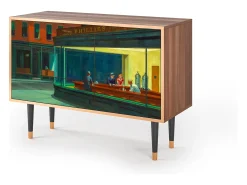 Aparador - 115х84х41 cm - S3 - Nighthawks by Hopper, Nogal