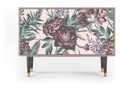 Aparador - 115х84х41 cm - S3 - Peach Peonies, Latte