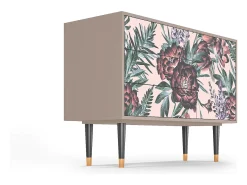 Aparador - 115х84х41 cm - S3 - Peach Peonies, Latte