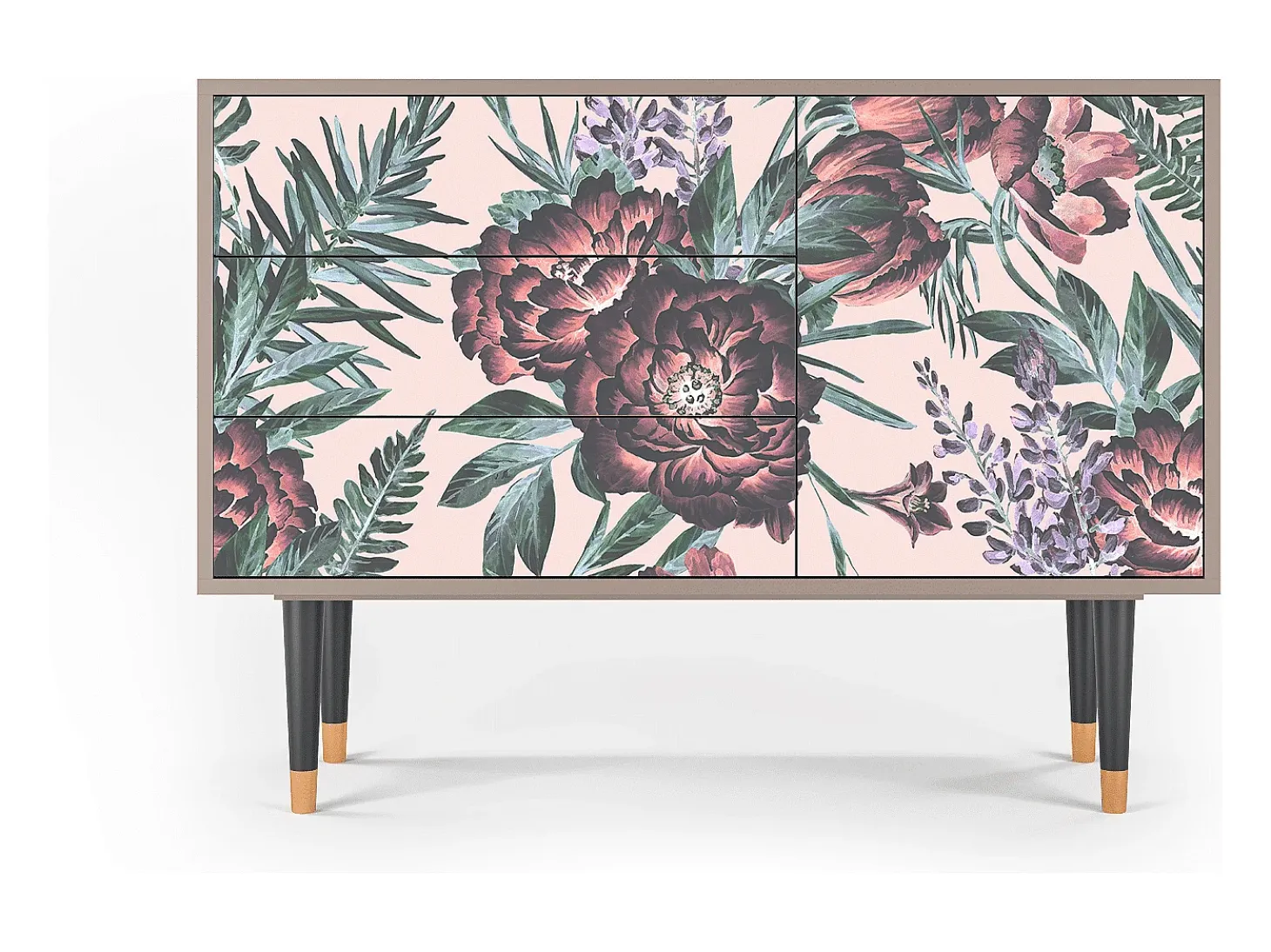 Aparador - 115х84х41 cm - S3 - Peach Peonies, Arena