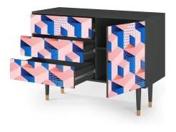 Aparador - 115х84х41 cm - S3 - Pinky Squares, Antracita