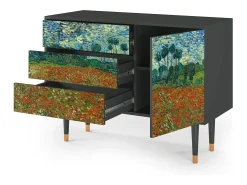 Aparador - 115х84х41 cm - S3 - Poppy field by van Gogh, Antracita