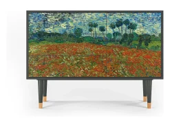 Aparador - 115х84х41 cm - S3 - Poppy field by van Gogh, Antracita