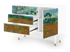 Aparador - 115х84х41 cm - S3 - Poppy field by van Gogh, Blanco