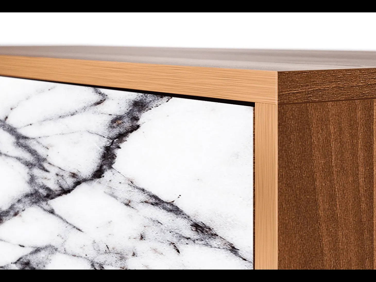 Aparador - 115х84х41 cm - S3 - Raven Marble, Nogal