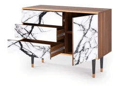 Aparador - 115х84х41 cm - S3 - Raven Marble, Nogal