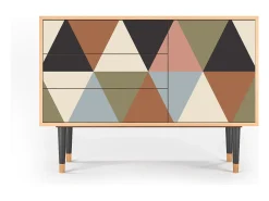 Aparador - 115х84х41 cm - S3 - Royal Triangles, Nogal