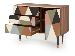 Aparador - 115х84х41 cm - S3 - Royal Triangles, Nogal