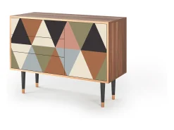 Aparador - 115х84х41 cm - S3 - Royal Triangles, Nogal