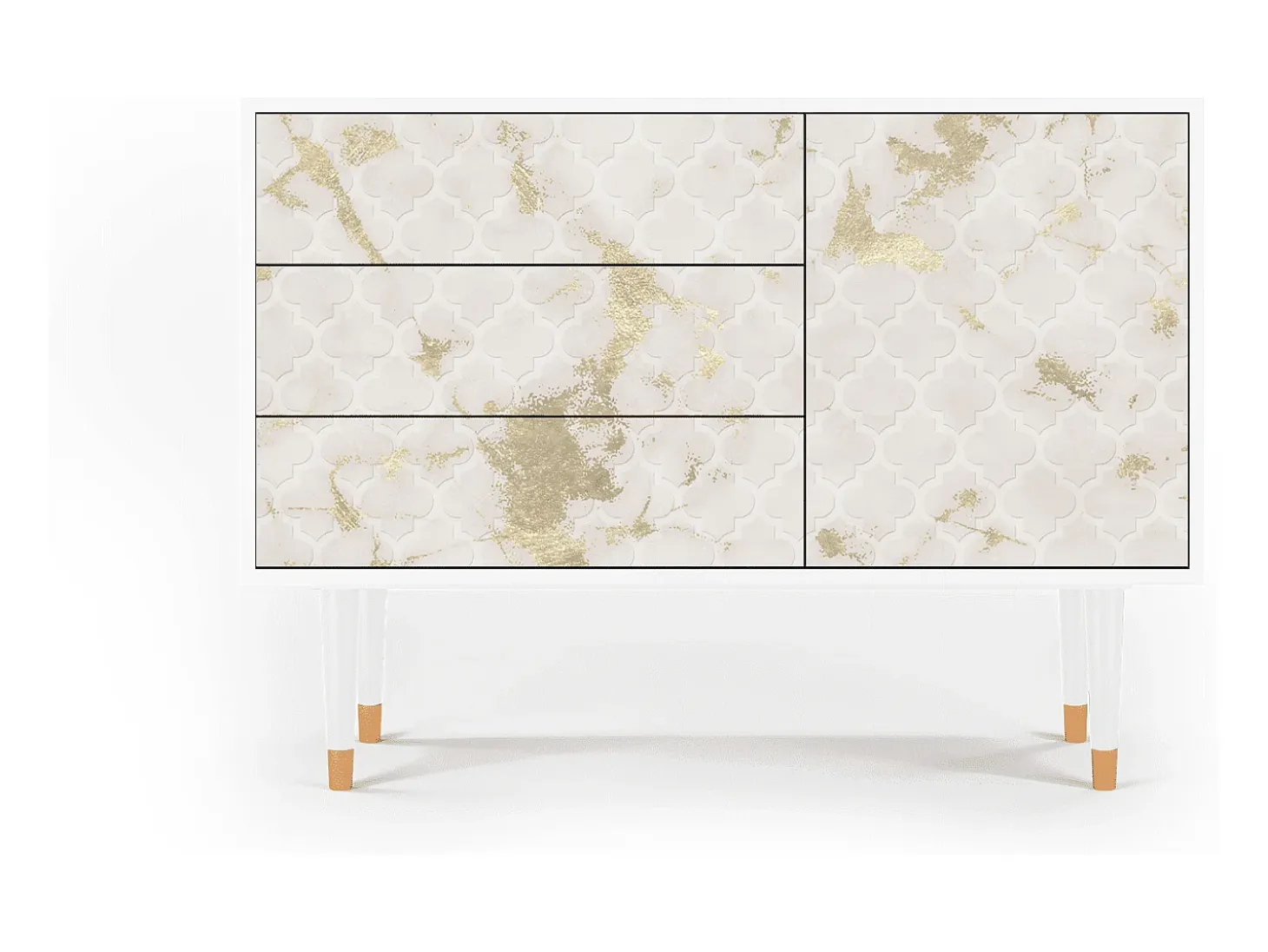 Aparador - 115х84х41 cm - S3 - Sahara desert, Blanco