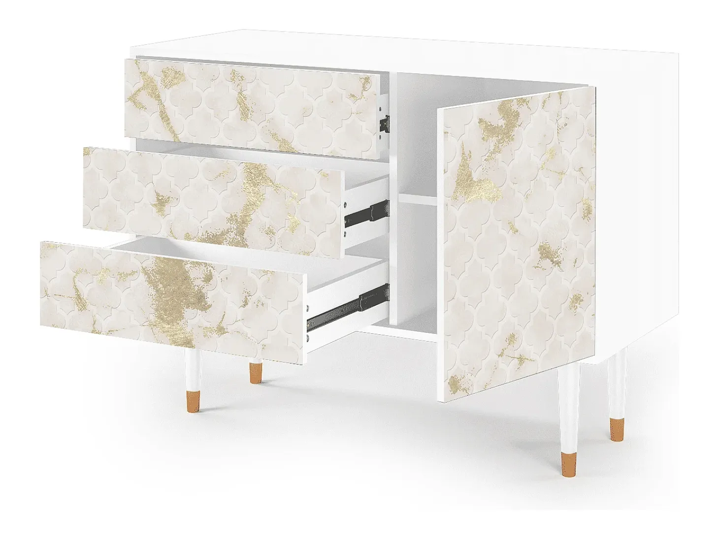 Aparador - 115х84х41 cm - S3 - Sahara desert, Blanco