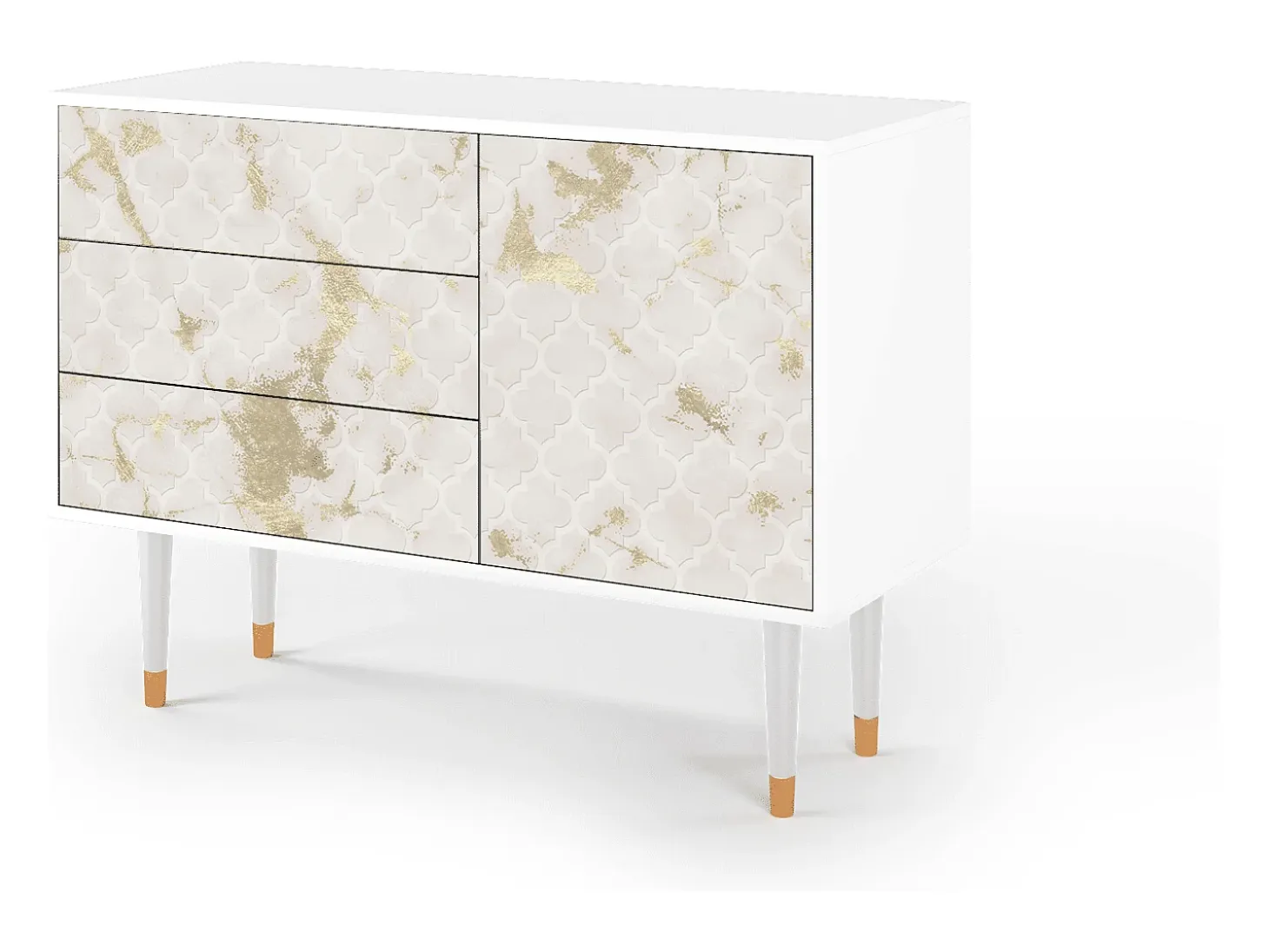 Aparador - 115х84х41 cm - S3 - Sahara desert, Blanco