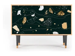 Aparador - 115х84х41 cm - S3 - Space Rocks, Nogal
