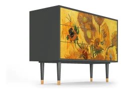 Aparador - 115х84х41 cm - S3 - Sunflowers, Antracita