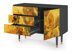 Aparador - 115х84х41 cm - S3 - Sunflowers, Antracita