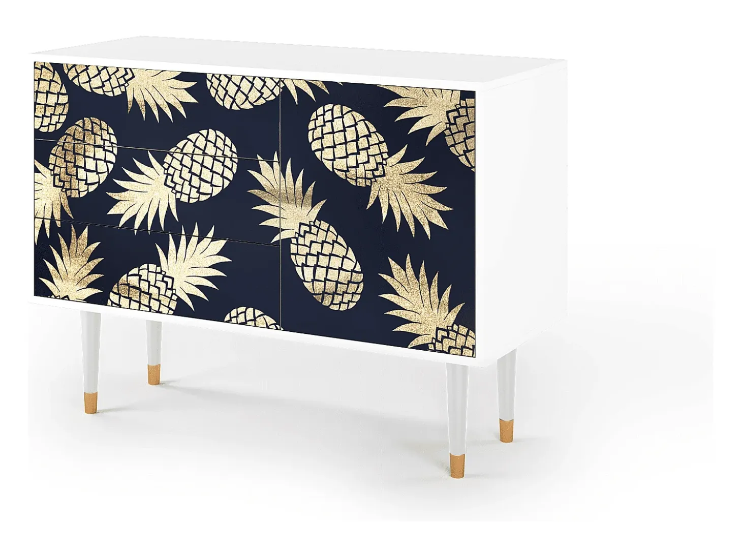 Aparador - 115х84х41 cm - S3 - Sunny Pineaple, Blanco