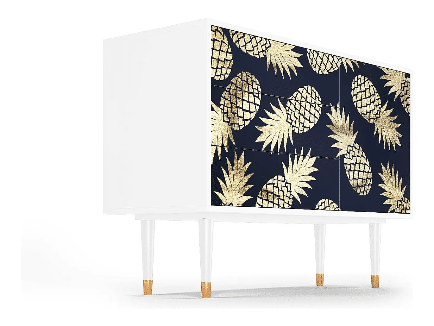 Aparador - 115х84х41 cm - S3 - Sunny Pineaple, Blanco