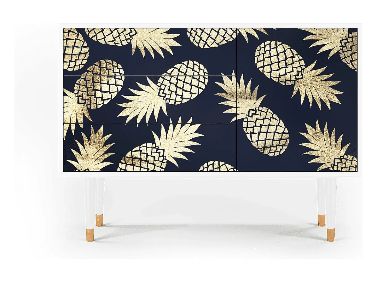 Aparador - 115х84х41 cm - S3 - Sunny Pineaple, Blanco