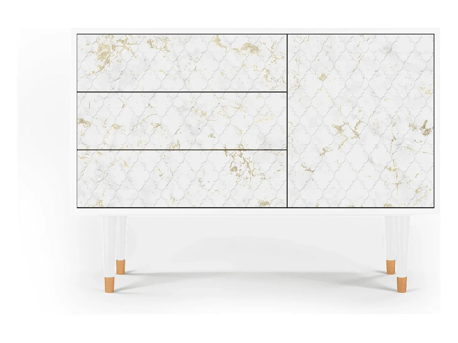 Aparador - 115х84х41 cm - S3 - Sweet Cotton, Blanco