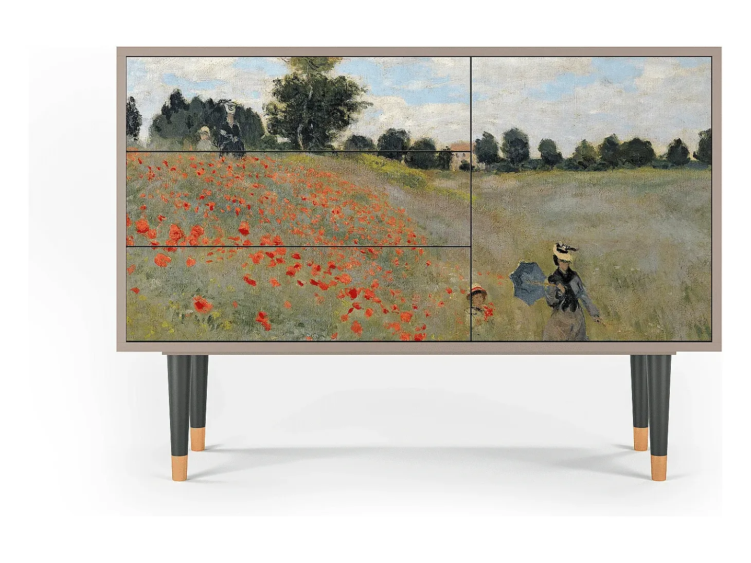 Aparador - 115х84х41 cm - S3 - The Poppy Field , Latte