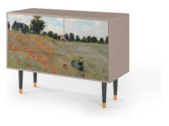 Aparador - 115х84х41 cm - S3 - The Poppy Field , Latte