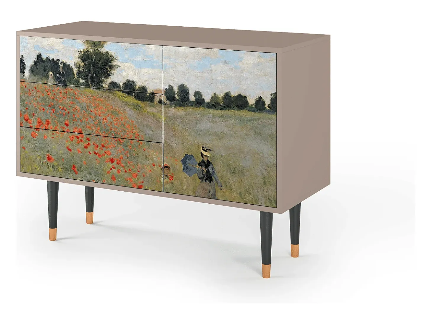 Aparador - 115х84х41 cm - S3 - The Poppy Field , Latte