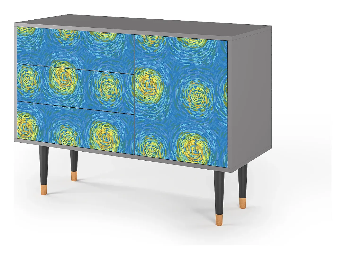 Aparador - 115х84х41 cm - S3 - Van Gogh Lights, Gris