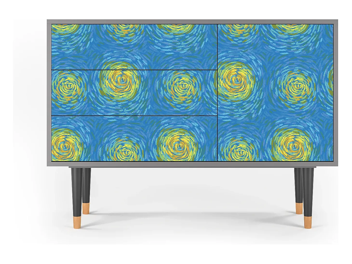 Aparador - 115х84х41 cm - S3 - Van Gogh Lights, Gris