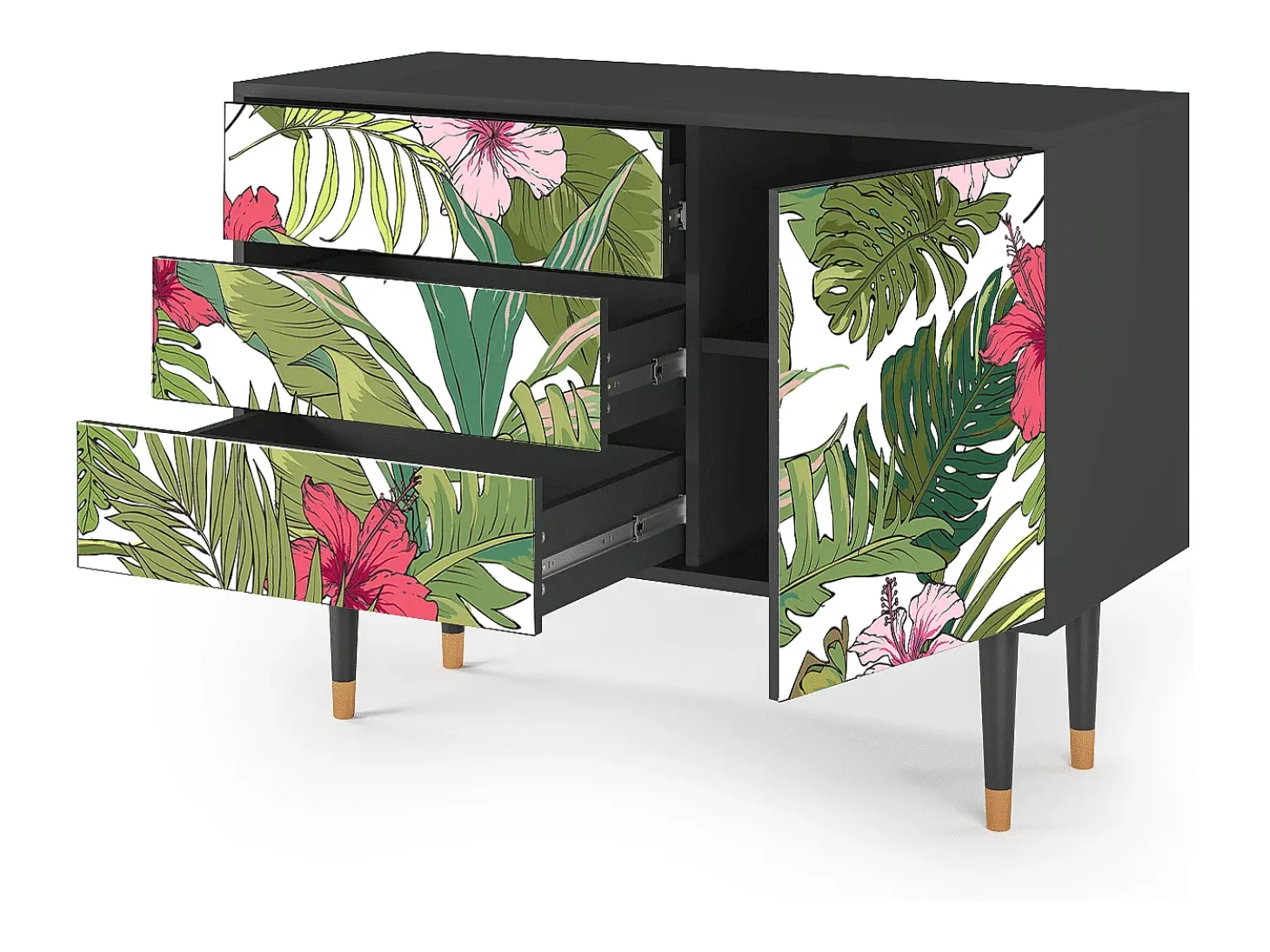 Aparador - 115х84х41 cm - S3 - Verdant Tropics, Antracita